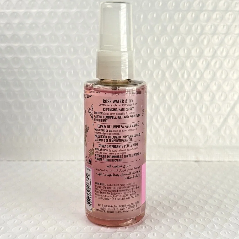 Bath & Body Works Set of 3x‎ Rose Water and Ivy - Anti-Bacterial Hand Spray 3oz